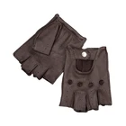 Перчатки мужские из оленьей кожи, без пальцев, Нескользящие, износостойкие, для вождения