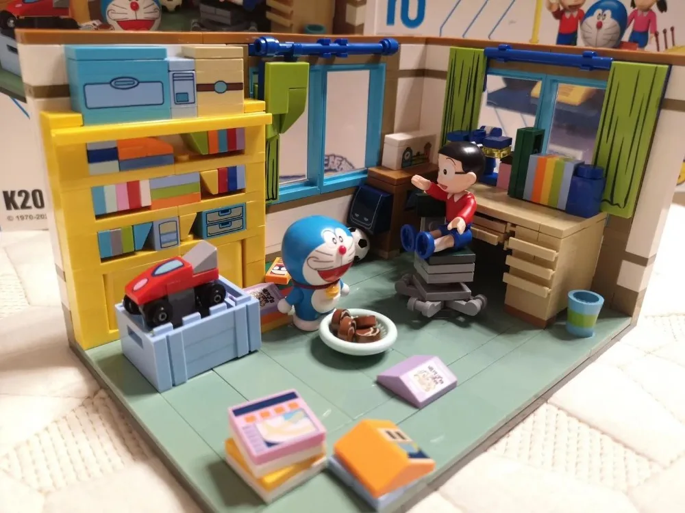 Высоко Восстановленный Doraemon Nobita Nobis's Room сборка времени машина модель