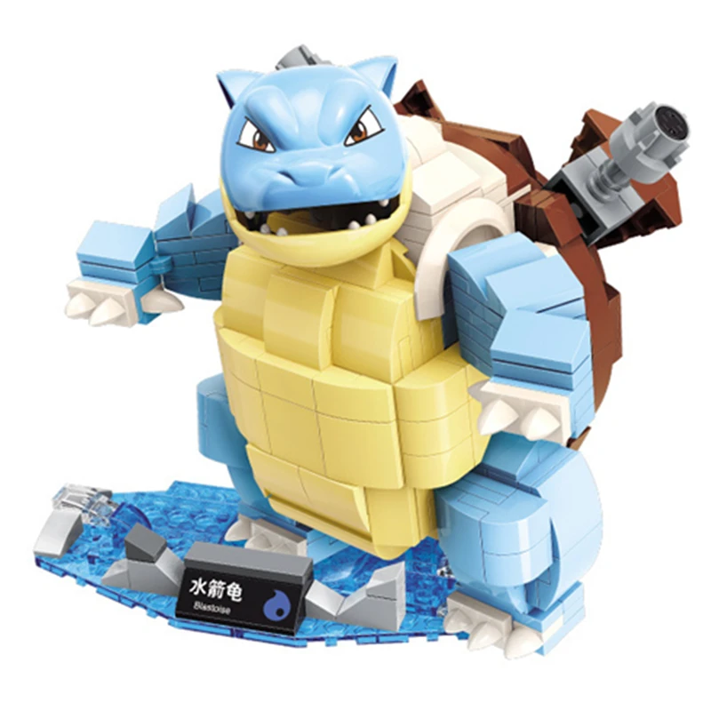 

Anime Pokemon Ash Ketchum Poke Ball Charizard Blastoise Mewtwo Building Blocks Model Sets Bricks Toys For Children Gift