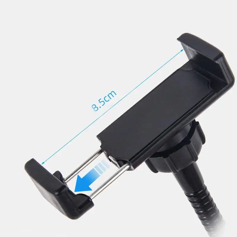 

3 In 1 Live Phone Holder With Beauty Fill Light Microphone Selfie Lazy LED Bracket Flexible Ring Phone Mobile Light Y5A2