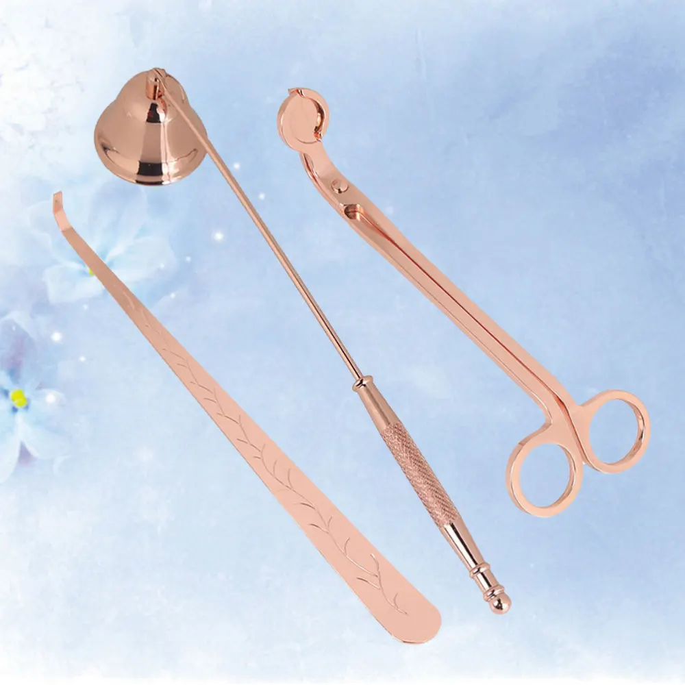 3 in 1 Candle Accessory Set Wick Trimmer Dipper Snuffer Tool Set(Black) | Дом и сад