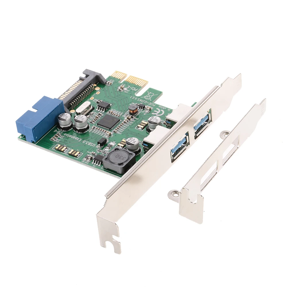 Высокоскоростной до 5 Гбит/с 2 портовый USB 3.0 PCI E Express 19 контактный USB3.0 15 разъем SATA