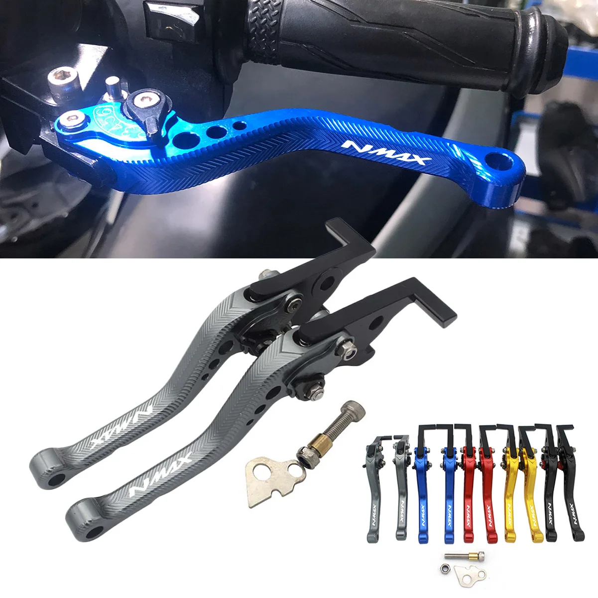 

SEMSPEED CNC 3D Rhombus Short Parking Brake Clutch Levers For YAMAHA NMAX 155 N-MAX155 N-MAX150 NMAX150 2015-2017 2018 2019 2020