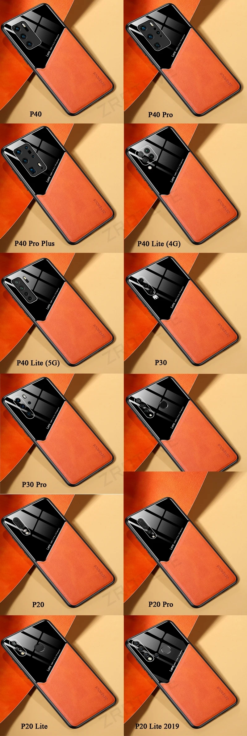 P40 Pro Case Zroteve Coque For Huawei P30 Lite Plus 5G PU Leather Cover P20 2019 Cases | Мобильные телефоны и аксессуары