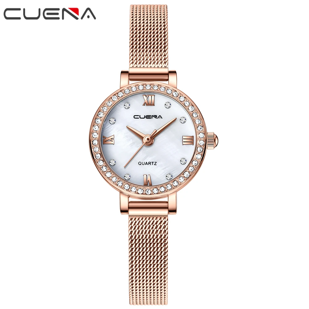 

CUENA Watch Women Top Brand Luxury Watches Ladies Mesh belt Women's Bracelet Watches Female Clock Relogio Feminino Montre Femme