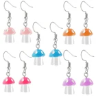 Милые розовые синие красные серьги-подвески в форме грибов для женщин и девушек, маленькие Винтажные висячие серьги в виде растений, модные ювелирные украшения в эстетике