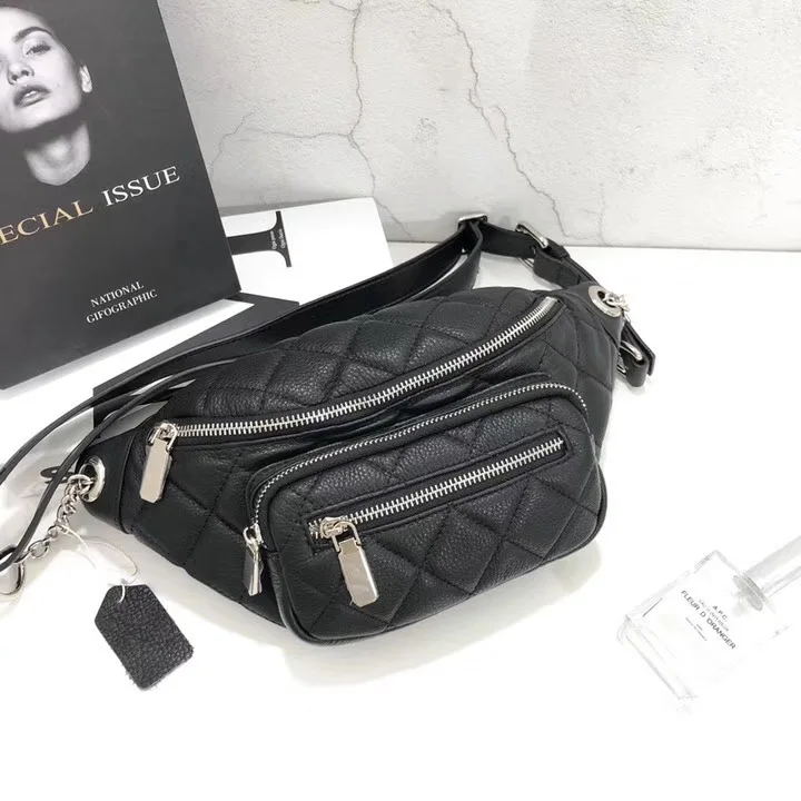 

free shipping 2020 the new style fashion chest genuine cow leather women one shoulder bag crossbody bag35 cm 7color