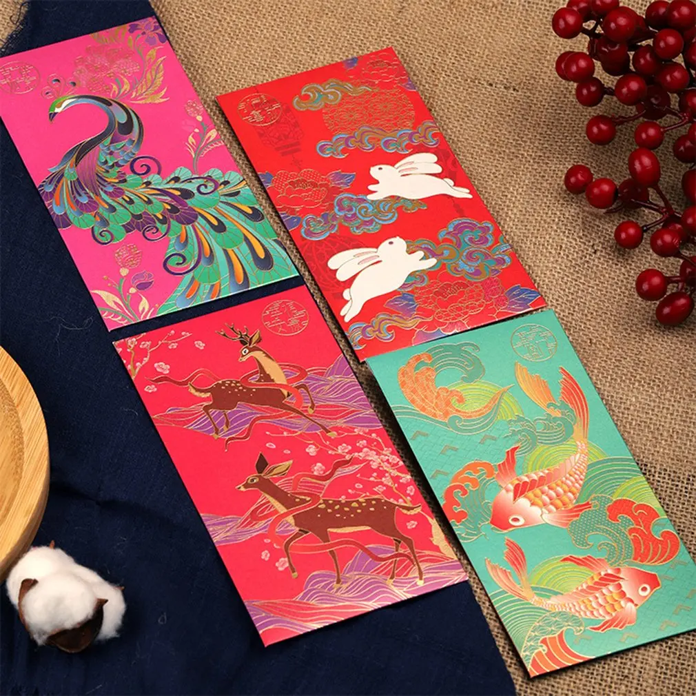 

2021 New Year Celebration Red Pocket Chinese New Year Of The OX Cartoon Red Envelopes For Lucky Money
