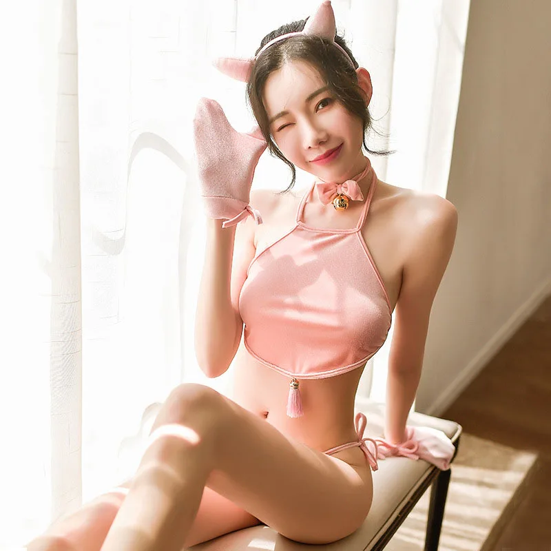 Косплэй милый розовый поросенок форма животных Ролевые костюмы Для женщин