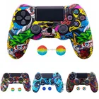 Силиконовый чехол для контроллера Sony PlayStation Dualshock 4 PS4 Pro Slim и Стик для большого пальца