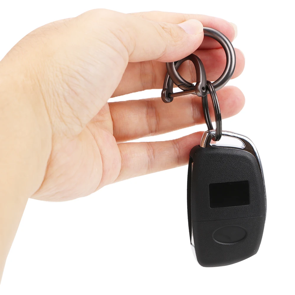 

Classic Metal Key Rings D Shape Horseshoe Key Holder Interior Accessories Personalized Men Gift Thick Rod Car Keychain