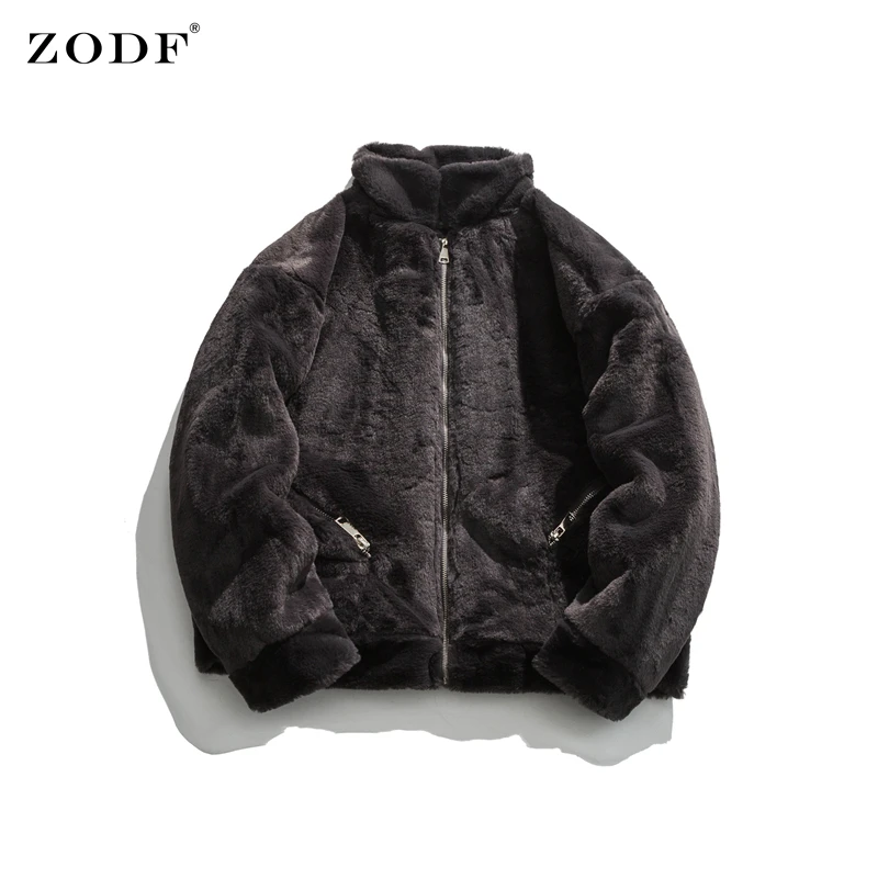 

Модные мужские зимние куртки ZODF с хлопковым покрытием свободные парки унисекс мужские теплые пальто на молнии с искусственным мехом Фирмен...