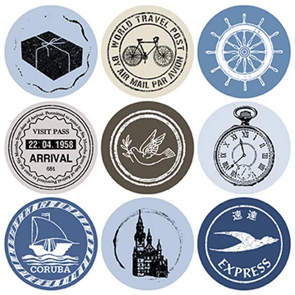 

18 шт./лот Kawaii винтажная серия узоров круглая дизайнерская уплотнительная этикетка Крафтовая наклейка Канцтовары Escolar школьные принадлежно...