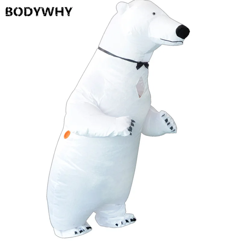 

Polar Bear Mascot Inflatable Costume Suits Cosplay Party Game Dress Outfits Clothing Advertising Carnival Halloween Easter Adult