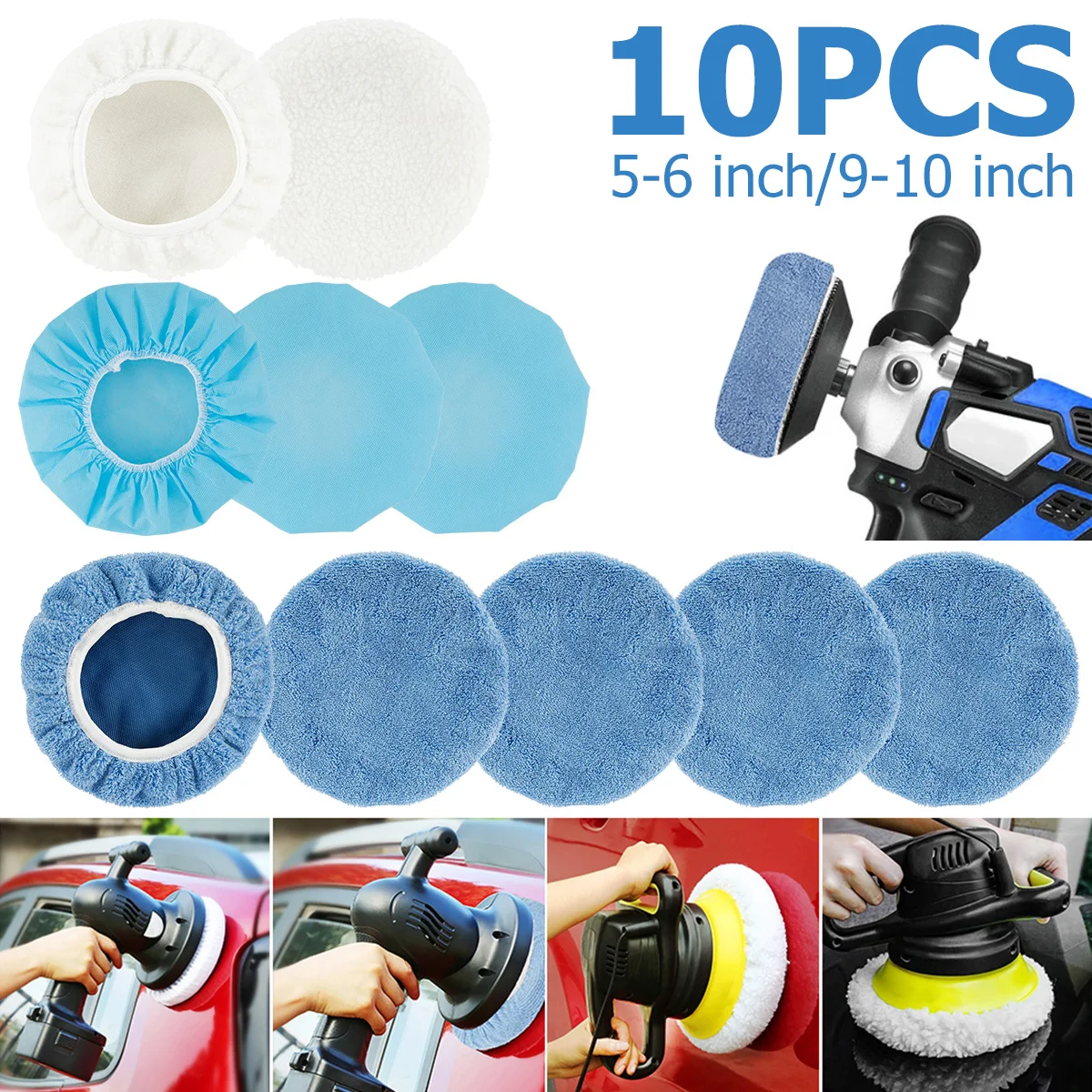 

Полировальные подушки для автомобиля, эластичные регулируемые полировальные накладки, противоскользящие полировальные накладки, набор во...