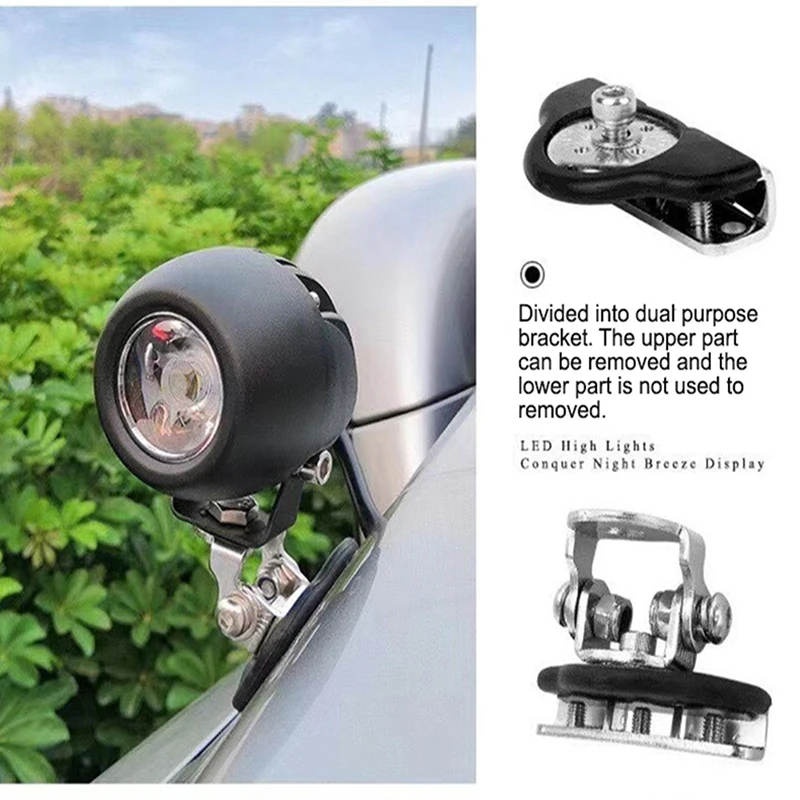 

1pair Car Engine Hood Work Light Metal Bracket Holder Universal Offroad SUV