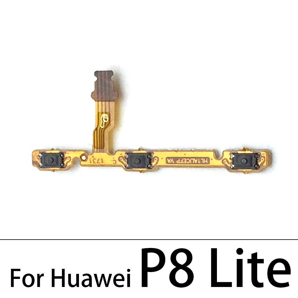 10 шт./лот кнопка включения/выключения звука гибкий кабель лента для Huawei P8 P9 P10 P20 P30