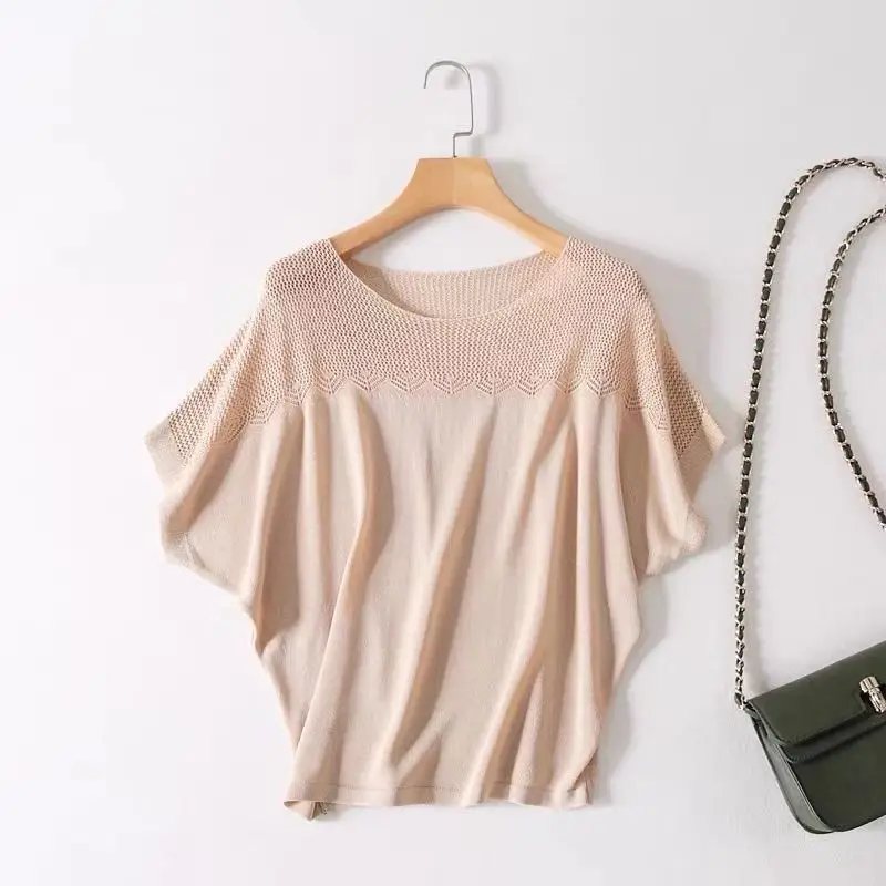 

Новые женские вязаные футболки без рукавов, женские облегающие футболки, Женские однотонные Яркие модные стильные топы с круглым вырезом в ...