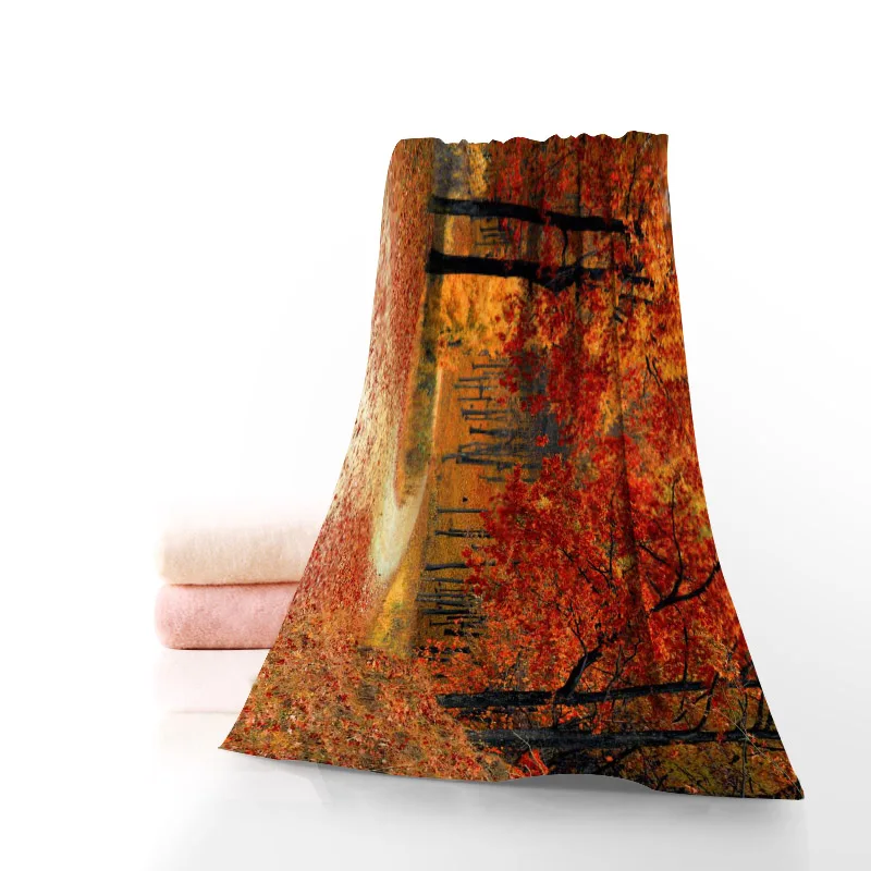

Hot Sale Custom Autumn Tree 35x75cm Fitness Sports Towel Portable Quick-Drying Towel Yoga Outdoor Microfiber Sports Towel