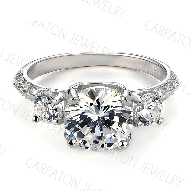 KLTR012 натуральная 925 серебро Jewellery 8 мм 2 карат CZ камень сердце и стрелы сократить