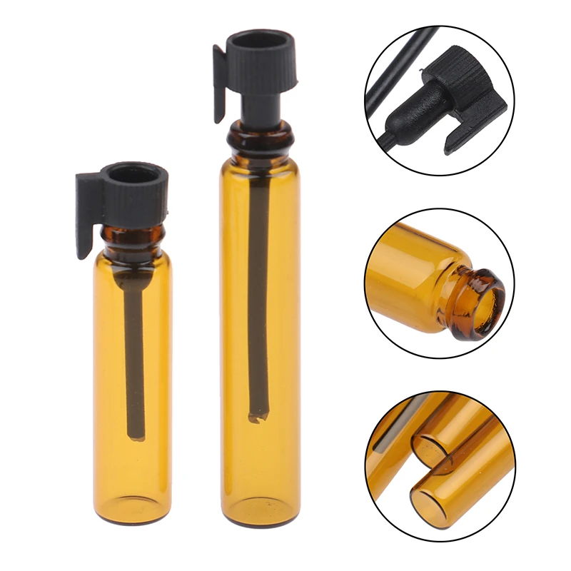 

1/2Ml Empty Small Glass Perfume Sample Mini Vial Dipper Bottles Tubes Container 10Pcs