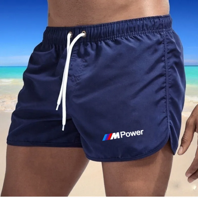 

Men's Sum mer movement Shorts 2021 Polyester Casual Bermudas Letter BMW Boardshorts Homme Classic Brand Clothing Beach Shorts