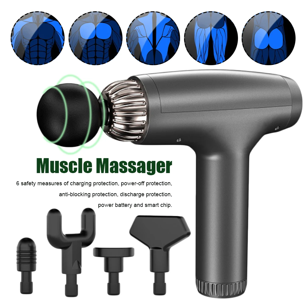

High frequency Massage Gun 30 Speeds Muscle Relax Body Relaxation Electric Massager with Portable Bag Therapy Gun for fitness