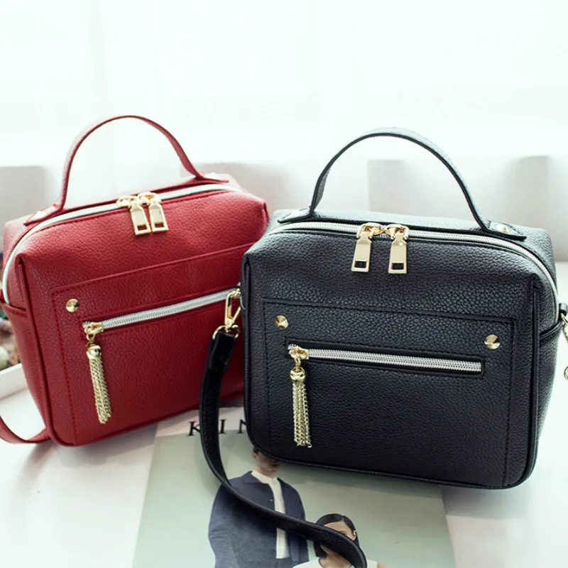 

Женская новая модная однотонная женская сумка из искусственной кожи, женская сумка через плечо, Повседневная сумка для покупок, Bolsos Mujer Bolsa ...