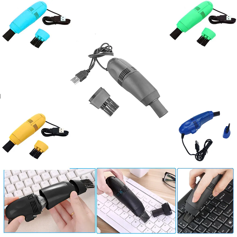 Модный Мини компьютер Вакуумный USB пылесос для клавиатуры ПК щетка для ноутбука набор для очистки пыли для ноутбука настольные компьютерные клавиатуры