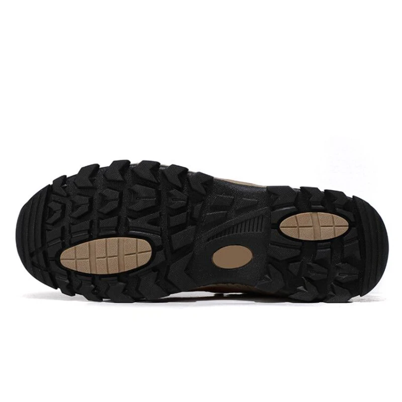 Men's Hiking Boots Waterproof Non Slip Comfortable Work Shoes Outdoor Lightweight Mid Ankle Mountain Trekking Trail Shoes