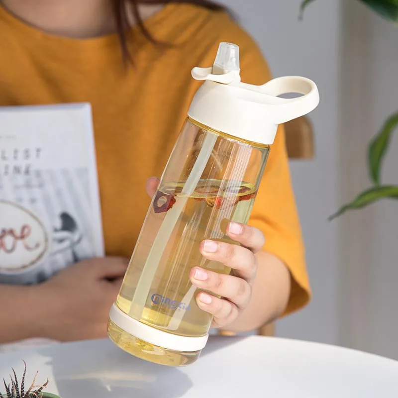 Модная бутылка для воды большой емкости 1000 мл с ручкой без БФА Спортивная сока