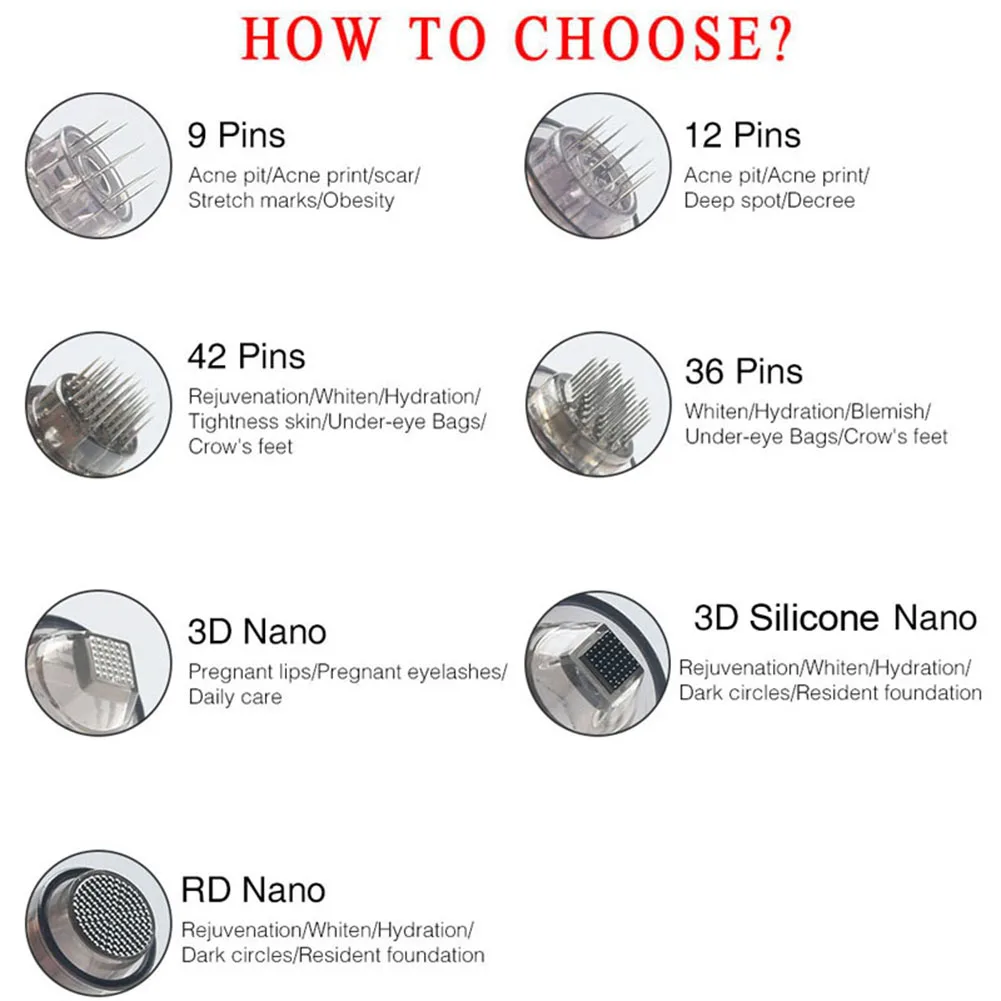 Оптовая продажа 50 шт. электрические автоматические наномикроиглы для Dr pen ULTIMA A7