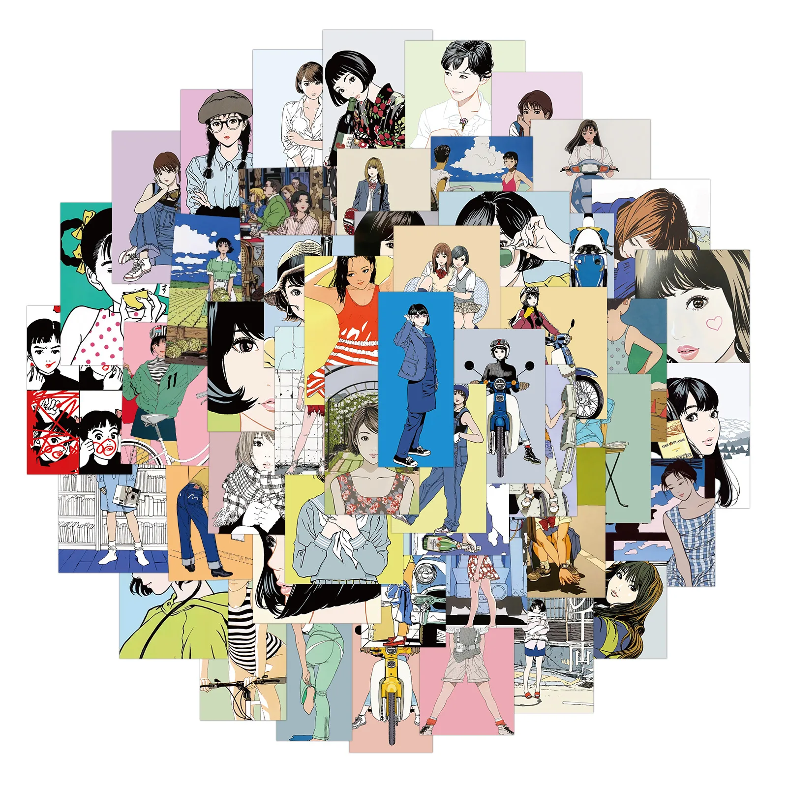 10/50/100 шт./лот Аниме Девушки Otaku иллюстрация мультфильм Милая красота наклейки для