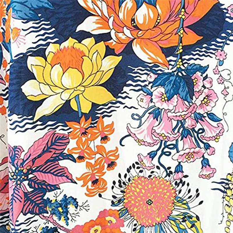 Женский винтажный цветочный пляжный шаль кимоно кардиган бохо Шифоновые Топы