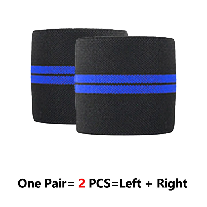 Blue Two Stripes ROEGADYN профессиональная Тяжелая атлетика 2 м эластичный наколенник фитнес наколенник поддерживающий фиксатор тяжелый вес приседания тренировочный наколенник - Цвет: Blue Two Stripes