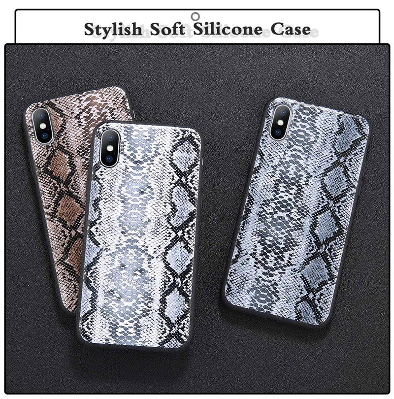Lovebay чехол кожа змеи, зерно телефонные чехлы для iphone X Case мягкий Животные Печатный чехол-накладка на заднюю крышку для iphone 6 6S 7 8 плюс XS Max X XR