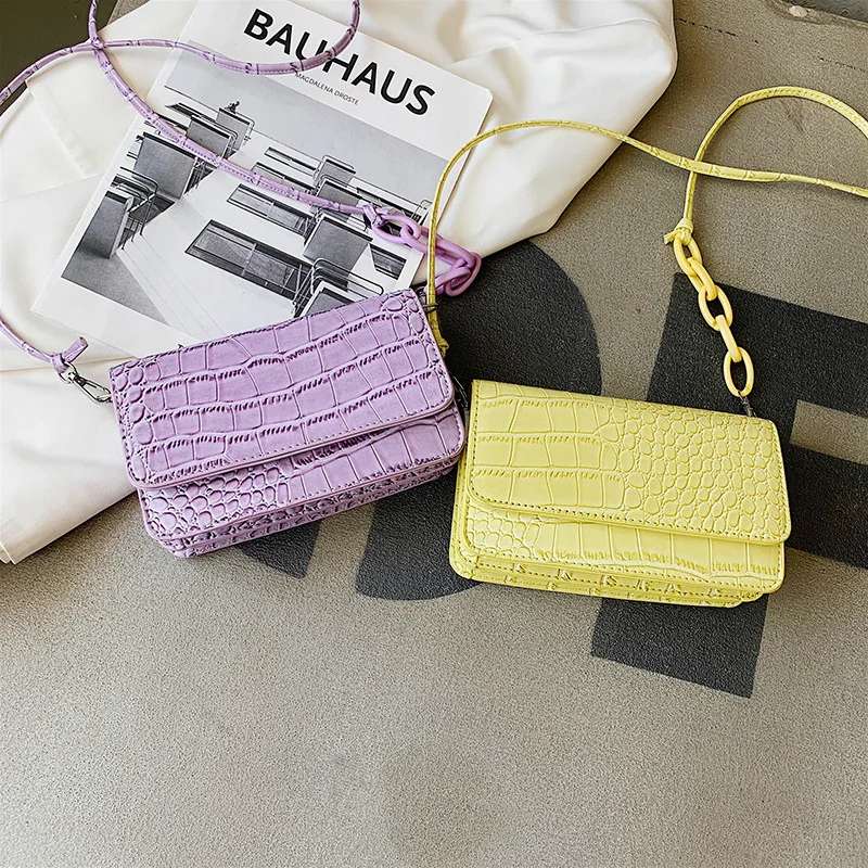 2020 new shoulder bag women's casual fashion Korean version of the stone texture small messenger armpit | Багаж и сумки