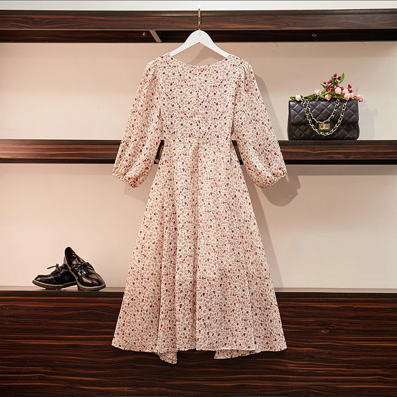 Платье большого размера с тонкой и раздробленной талией | Женская одежда