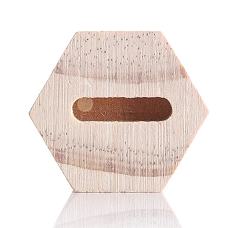 

7 Pcs Solid Wood Hexagon Ring Stand Set Household Ring Display Window Ring Display Jewelry Display Stand