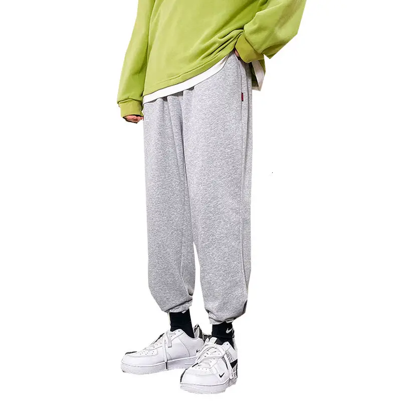 

Autumn And Winter Men's Trousers Loose Harem Pants Plus Velvet Warm Feet Trousers Casual Sports Comfortable Male Pants Oversize