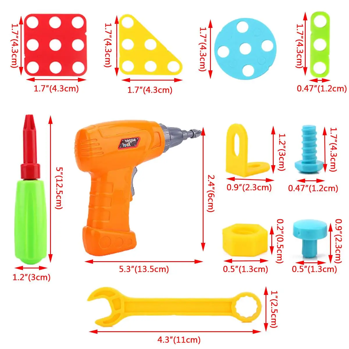 

Boy Toys Electric Drill Toys Simulation Tool Toy Assembled Match DIY Model Kit Educational Building Toys Sets Screwing Toys