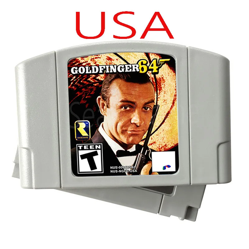 

High USA NTSC Quality Customer Cartridge Goldfinger 007 Card for 64 Bit Video Game Console