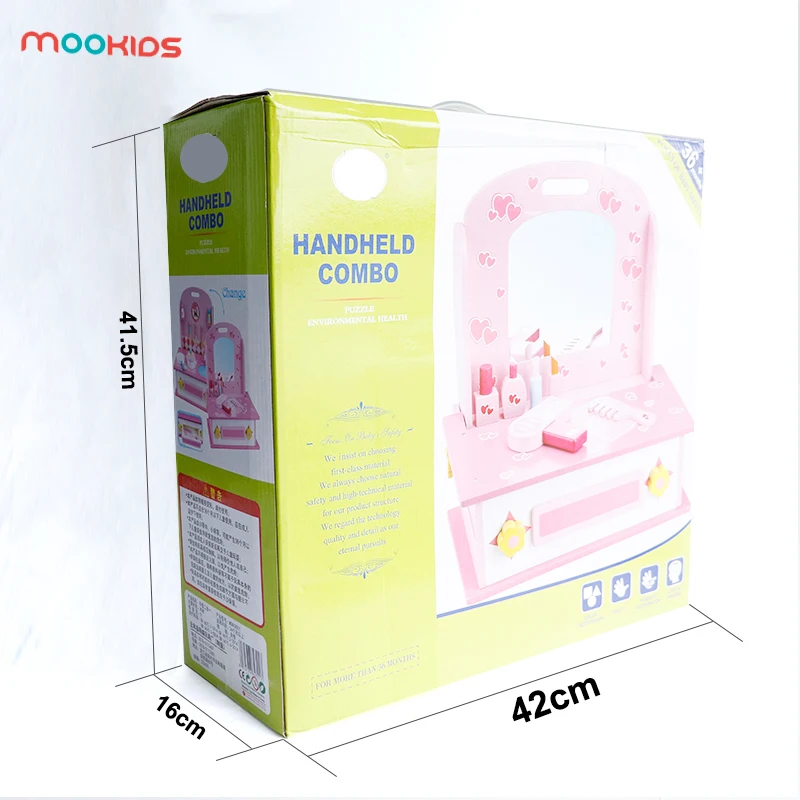 Mookids принцесса развивающие игрушки девочка туалетный столик набор игровой домик дерево Моделирование туалетный столик кухня взаимодействие