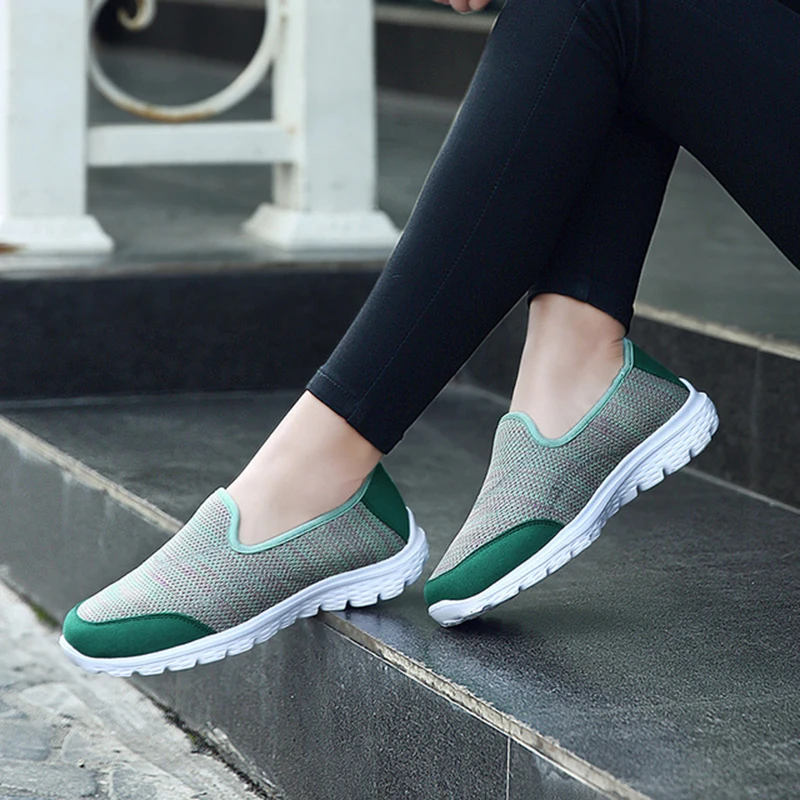

Pop women walking shoes non-slip Women Casual shoes spring and autumn Slip on Soft Flats shoes women womens shoes flats