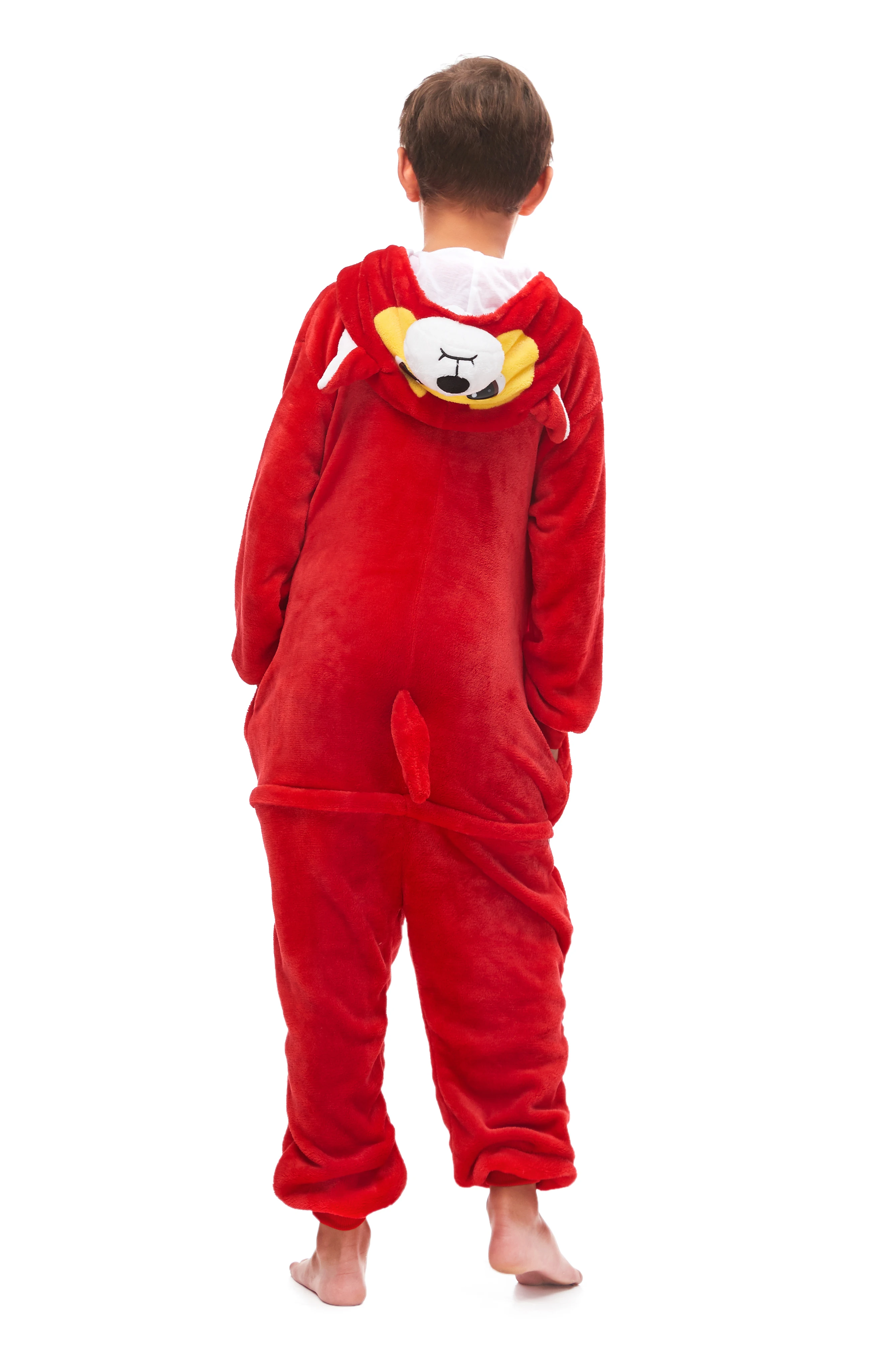 Flannel Adult Kigurumi Red Fox Onesie Cartoon Pajama Animal Halloween Party Costume Jumpsuits Hooded Pyjamas Suit Outfit |