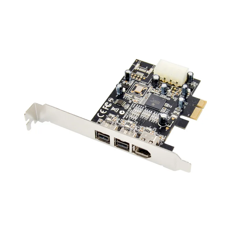 PCIe 1X IEEE 1394a + 1394b 3 порта 2B 1A Firewire Card адаптер 4-контактный разъем питания чип TI XIO2213AZAY