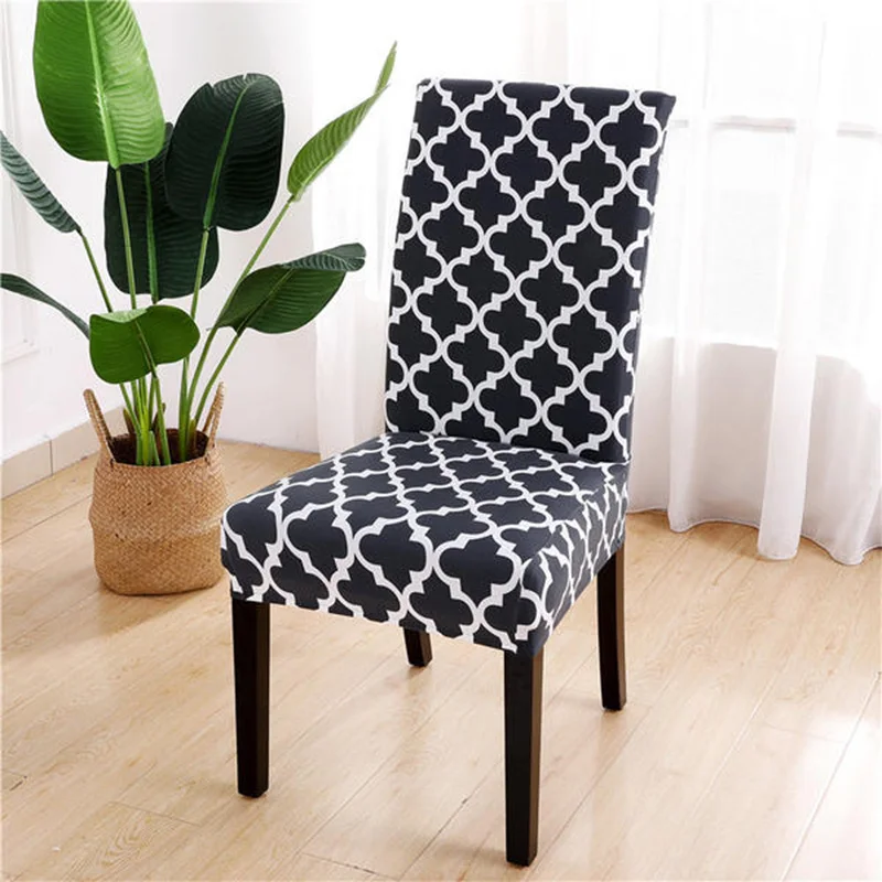 

Super Soft Polyester Antifouling Seat Cover Printing Elasticity Office Chair Cover for Restaurant Home Banquet Hotel Chair Cover