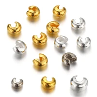 100pcslot c shape tube crimping fastener cover end beads 3 4 5mm stopper spacer beads for diy jewelry making findings supplies