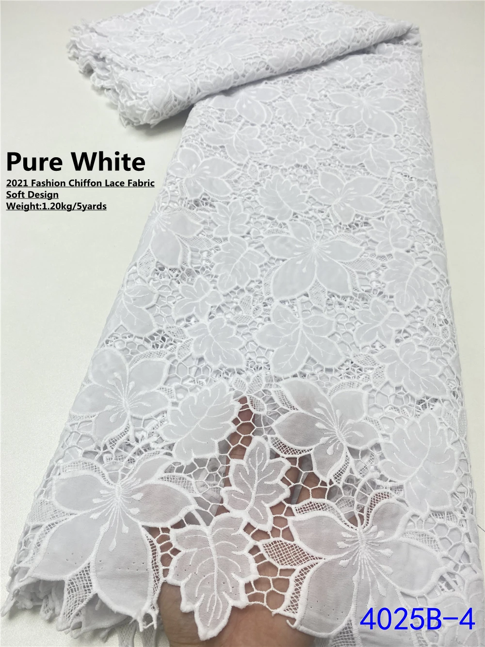

NI.AI Fashion Swiss Voile Lace in Switzerland Chiffon Lace Fabric African Lace Fabric Nigerian Lace Fabric For Dress 4025B