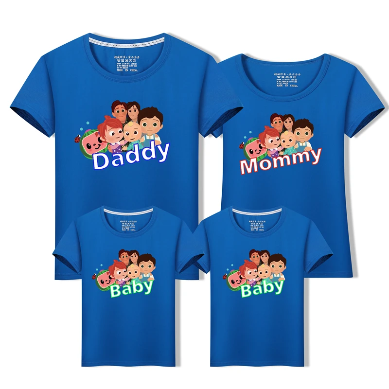 

Cocomelon Cartoon Short Sleeve JJ Design Tshirt Tops Kids Tee Family T-shirts Boy Tops Clothes